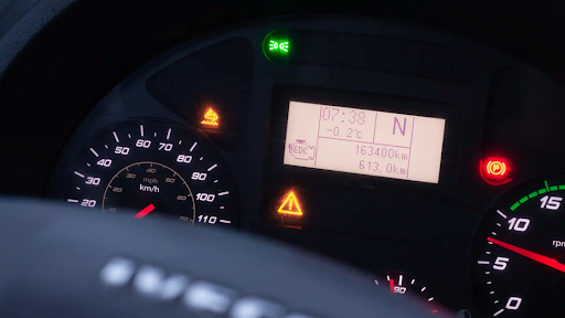 What do car warning lights mean – Car dashboard with warning lights on