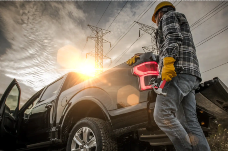 Best tradie vehicle – A worker with tools getting into his ute