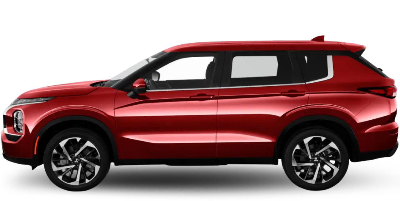 Mitsubishi Outlander for sale in NZ at Portage Cars. Red Outlander, 2022 model